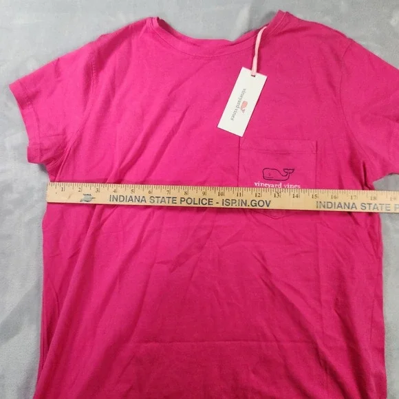 Vineyard Vines Womens Pink Vintage Whale Graphic Pocket Tee Shirt XS - Picture 3 of 6